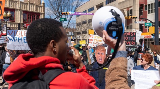 See 'No Kings' protest in New Brunswick New Jersey, see video
