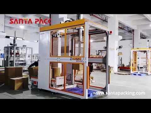 #shorts Gantry palletizer testing in factory-Automatic case packaging machine-Santa Pack