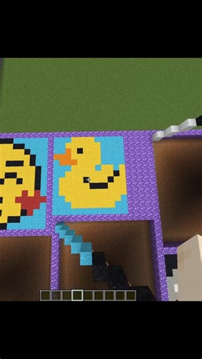 Satisfying Pixel Art In Minecraft ! Making Duck Minecraft Sand Art #shorts #gaming #minecraft