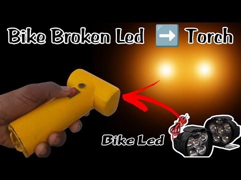 Turn Broken Bike LED Into Powerful Torch 🔦 | DIY Rechargeable Flashlight