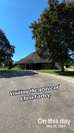 Here is a throwback to one year ago visiting the grave of Chris Farley in Madison, Wisconsin. | Freyzel Productions