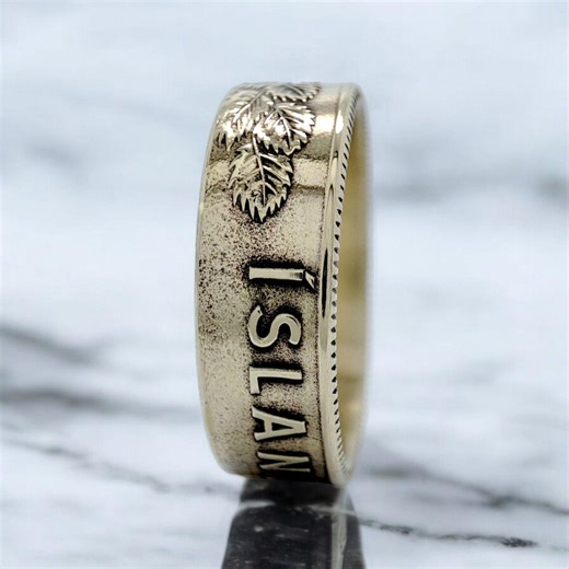Coin Ring Iceland , Ring From Iceland, Iceland Ringe, Iceland Ring Male, Woman Iceland Ring, Iceland Coin Ring, Iceland Kronar Ring - Etsy