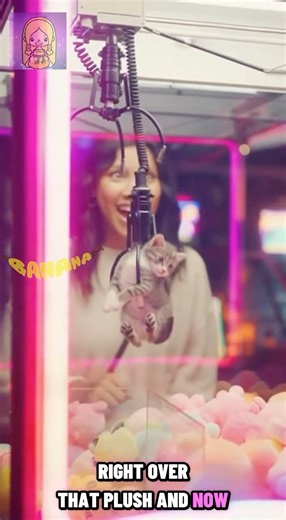 Shocking! The claw machine dropped out… A REAL CAT P9