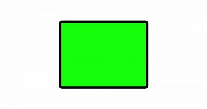 Tablet computer mockup with green screen, front view, isolated on white background. 4K animation with camera track motion