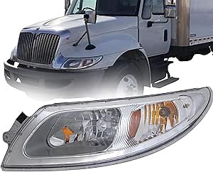 Amazon.com: Replacement for International 4100/4200/4300/4400/8500/8600 2001-2018 DOT/SAE Compliant, Halogen Headlight Assembly With Bulb Left/Driver Side 3574387C93 : Automotive