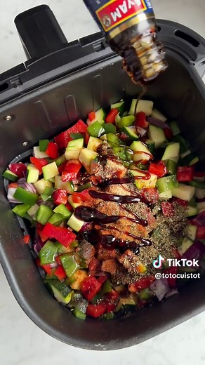 Recette rapide de poulet et légumes à l'air fryer