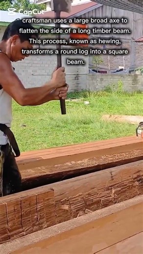 Timber Hewing with a Broad Axe