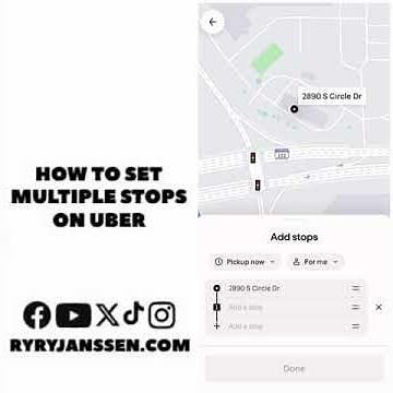 How to set multiple stops on Uber