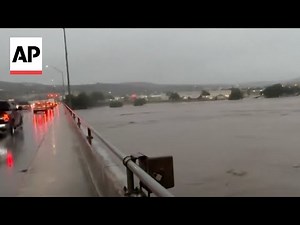 Video from bridge shows scope of deadly flood in Texas