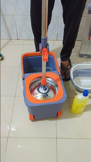 Easy Wring Spin Mop & Bucket System 🔥Easy to Use, Cleaning Floor #mop #cleaning #shorts 6