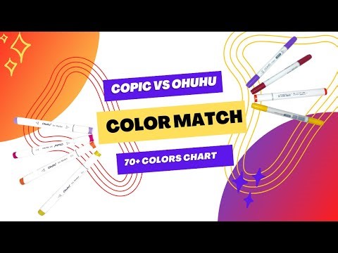 Color matching chart: Ohuhu to Copic color equivalents!