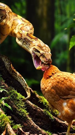 Cinematic Snake Attack on Hen | Ultra Realistic Bite Scene | #asmr #weirdfeeling #crawlingdreams