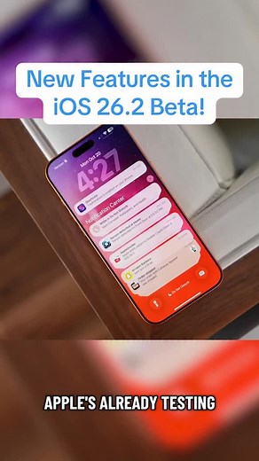 11K views · 308 reactions | iOS 26.2 beta 1 is here with more Liquid Glass customization, alarms for Reminders, and more. #iOS26 #iOSUpdate #AppleBeta #Developer #iOSBeta | MacRumors | Facebook