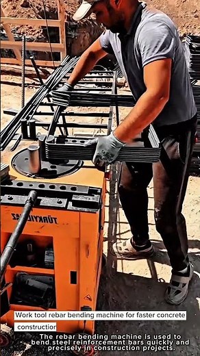 Work tool rebar bending machine for faster concrete construction