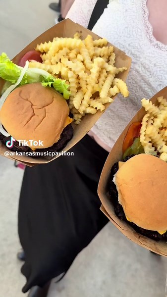 5, 6, 5, 6, 7 — ATE! 😋🍔🥨 Don't worry about dinner reservations or rushing through your meal before heading to a show. We have plenty delicious options waiting for you at our concessions! Can't dance on an empty stomach. 😜 Share your go-to concert snack! #foodtiktok #foodie #snackbreak #timetoeat #chickentenders #bbq #softpretzel #veggieburger #northwestarkansas #walmartamp