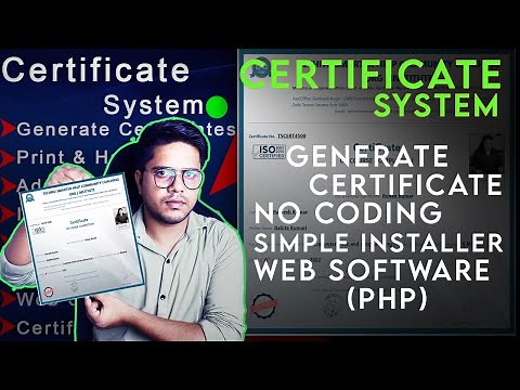Student certificate system in PHP | Generate Institute and organization certificates | Web Software