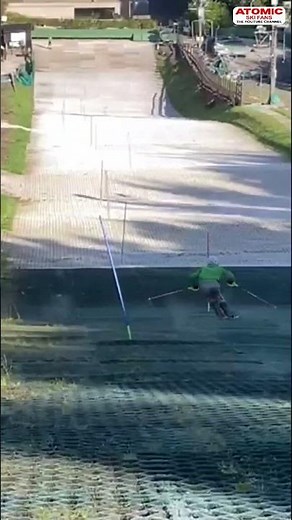Elliot Wright 🇮🇪 - slalom training on dry slope, Ski Club of Ireland, Kilternan #weareskiing ‪@atomic‬
