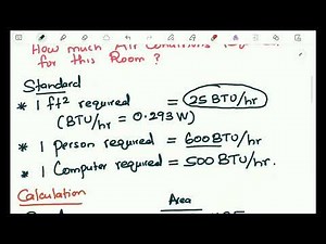 Air Condition capacity calculation for room