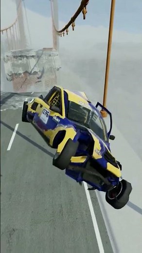 SAUTE PAR DESSUS UN PONT EN VOITURE POSSIBLE SAUT EN LONGUEUR BEAMNG DRIVE JUMP OVER BRIDGE SHORT 18