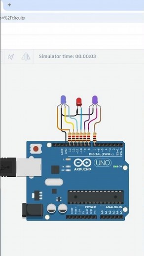 LED + RGB Light Effects using Arduino Uno 🔥 | Tinkercad Circuit