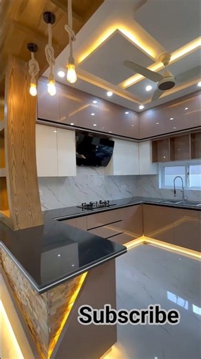 Beautiful Kitchen's Interior Design |Bahut Sundar lag Raha hai kitchen ka design| #shorts #kitchen