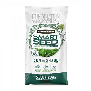 Pennington Smart Seed Sun & Partial Shade for Southern Lawns; 20 lb. Grass Seed Covers 5,000 Sq. ft.