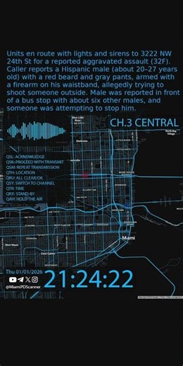 ARMED SUBJECT – NW 24th St Bus Stop | Miami PD #Shorts