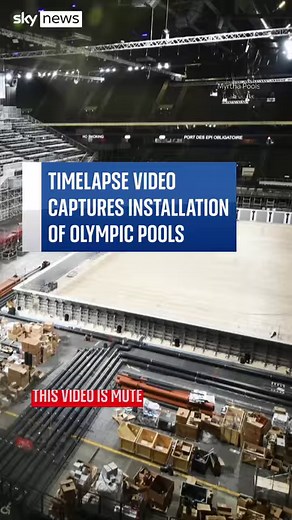 63K views · 236 reactions | Timelapse video shows the construction of Olympic swimming pools in Paris #Paris2024 #Olympics #Timelapse | Sky News | Facebook