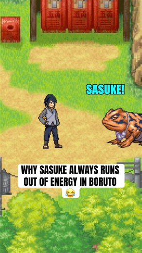 Why Sasuke’s always out of energy in boruto 😂 #naruto #anime
