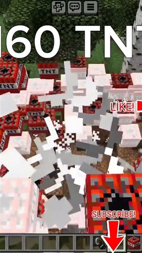 Minecraft 160 TNT Explosion Test #shorts