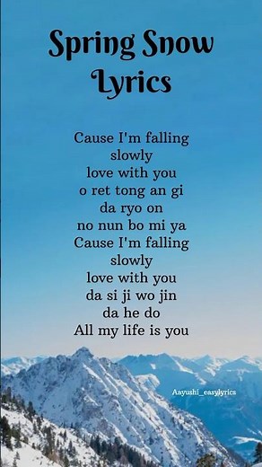 10CM~"Spring Snow" Lyrics #shorts #song #lyrics