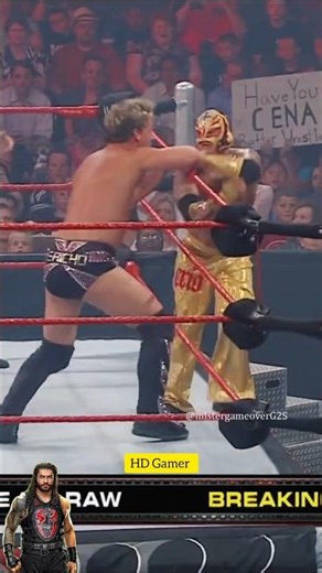 Rey Mysterio vs Chris Jericho: The Ultimate High-Flying Battle! ⚡ #shortsfeed #viral #shorts