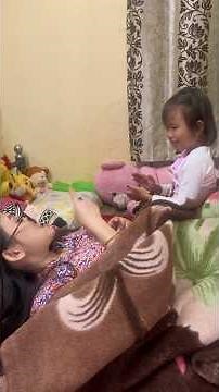 When You’re Sleepy But Your Daughter Wants to Make Reels😅#funnycute #funnymoment #viral #instareels