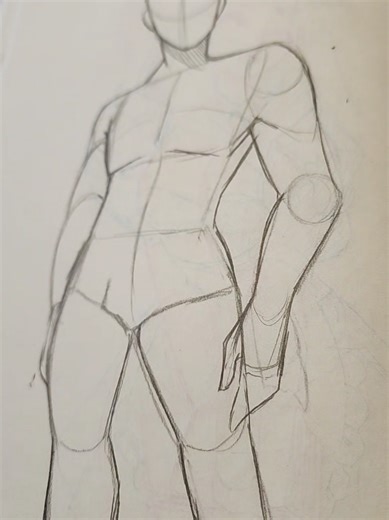 Replying to @jojo.editor6 QUICK TUTORIAL, HOW TO DRAW THE MALE BODY! In my style of course! //Kittsune #artistsoftiktok #drawing #anatomy #artadvice #tutorials