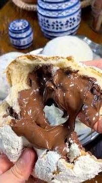 Esse pão fofinho recheado com nutella #receitasfaceis #donuts #sobremesas #paocaseiro