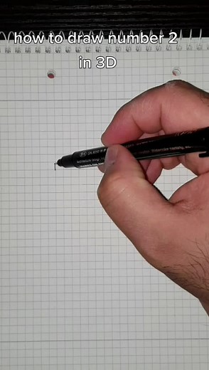How to Draw Number 2 in 3D - Step by Step Tutorial