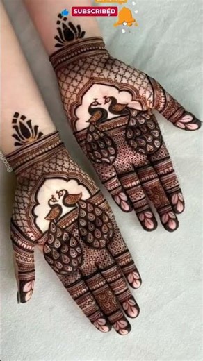 Beautiful Peacock Mehndi Design 🦚😍 #shorts