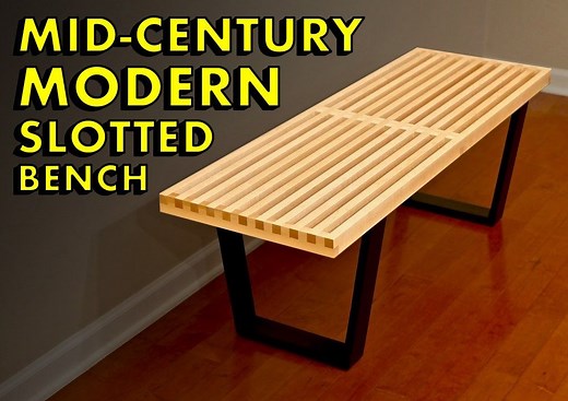 In this video, I build a DIY mid-century modern slatted bench modeled after the iconic Nelson Platform Bench, designed by George Nelson for Herman Miller. This is a timeless mid-century modern design that makes for a fairly simple yet rewarding woodworking project. The bench can be built from easily attainable materials, including a handful of 1x2 and 1x3 boards from any home center. | Crafted Workshop