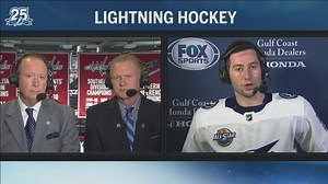 Tampa Bay Lightning forward Tyler Johnson assesses how the Bolts have played through two periods tonight against the Capitals. #TampaBayLightning #NHL | FanDuel Sports Network Florida & Sun