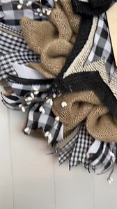 Burlap Wreath: Buffalo Check Bow, Rustic Farmhouse Decor - Etsy