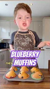 Blueberry Muffins - Cooking with Carter