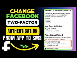 Change Facebook Two Factor Authentication from App to SMS| Change Authentication app to sms Facebook