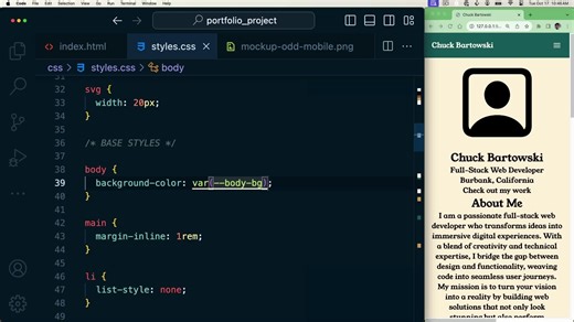Styling the Hero and About Sections