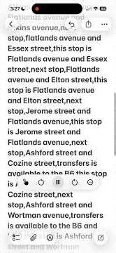 B84 to new lots avenue 3 train announcement