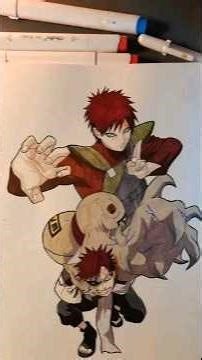 drawing gaara from Naruto 😳#gaara #drawing #animedrawing #anime