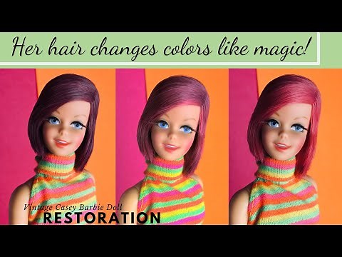 Vintage Casey Barbie Restore Repair Doll Restoration Color Magic Changing Hair Reroot How to DIY