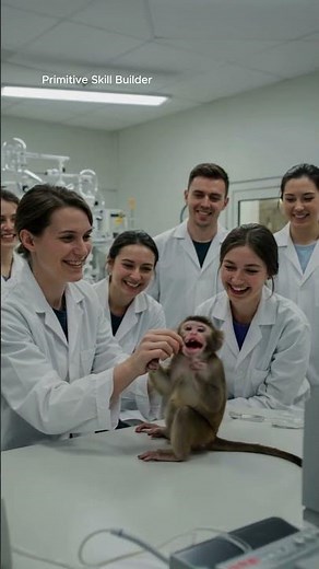 Baby Monkey’s First Day in the Lab – Too Cute to Handle! 🧪🐒
