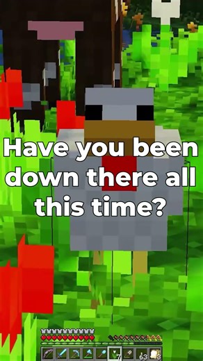 The Flower Chicken #minecraft #moddedminecraft #lifeinthewoods #gaming #funnygaming #minecraftfunny