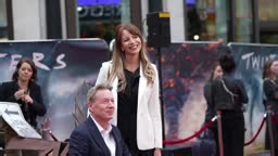 Frank Gardner and Elizabeth Rizzini attend the "Twisters" European...