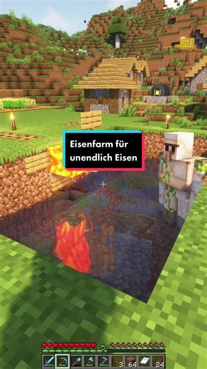 Meine automatische Eisenfarm für unendlich viel Eisen in Minecraft 🤓🥳😇 #minecraft #Eisenfarm #minecraftfarm #eisen #eisenbarren #unendlich #schnell #automatisch